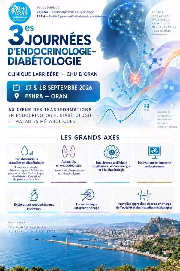 lancement de la 3 ème édition des Journées de médecine en endocrinologie et diabétologie